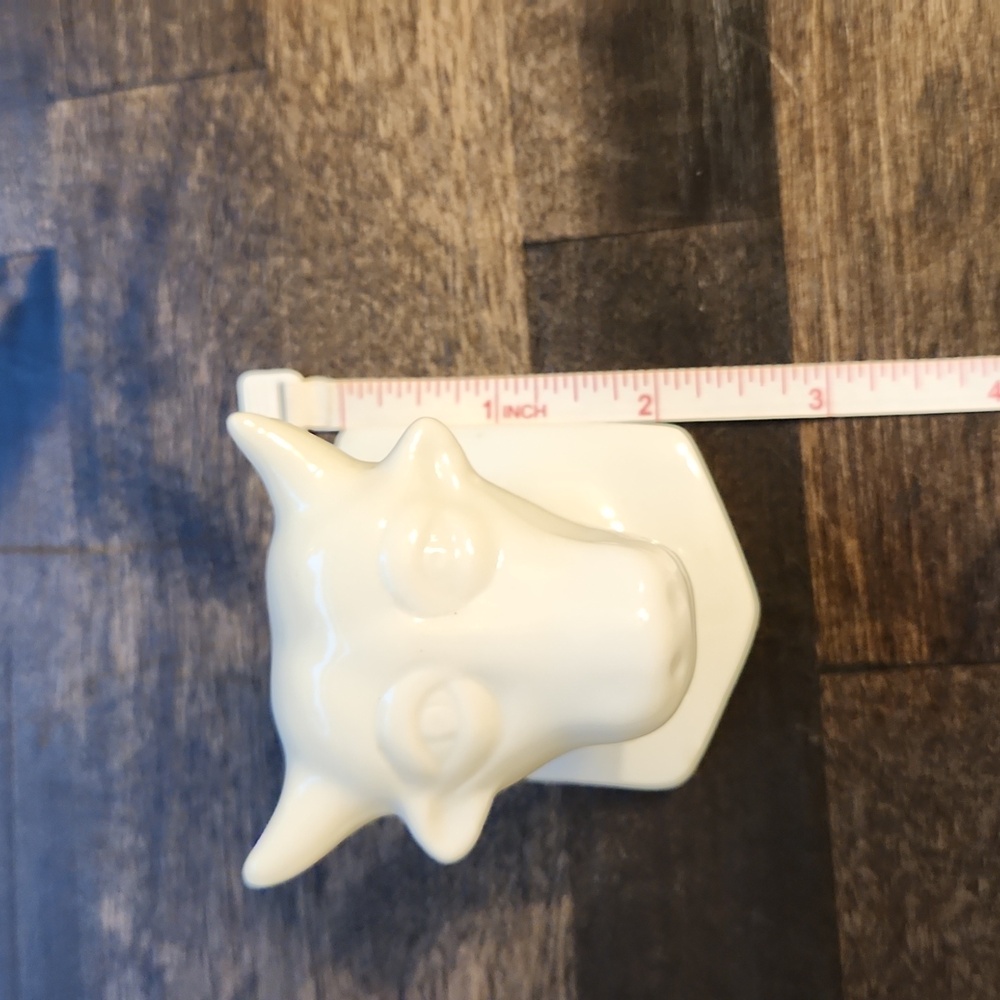 Vintage Ceramic Bull Head Wall Hook - Picture 6 of 8